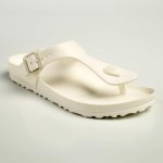 Coastal Thong With Buckle Sandals - White - 8