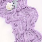 1PC Table Runner Polyester Rectangular Table Runner Thanksgiving Day Thick Table Runner Bohemian Country Light Purple Cheese Clo