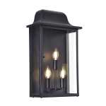 Christina Metal And Glass Outdoor Light Black