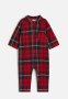 Collared Sleepsuit - Red & Checked