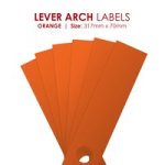 Lever Arch Labels Orange 12& 39 S