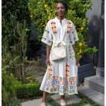 Embroidered Floral Belted Dress - Butter Free
