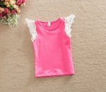 Pink Flutter Sleeve Tshirt