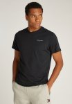 Tommy Hilfiger Tjm Slim Linear Chest Tee Ext - Black