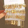 Earrings For Women 24pairs Heart & Faux Pearl Decor Hoop Earrings Earrings Cute And Luxury Style For Women Daily Wear