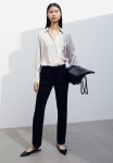 Crease-leg Trousers - Black
