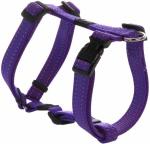 Rogz Utility Medium 16mm Snake Dog H-harness Purple Reflective