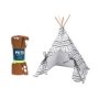 Pet Canvas Tipi Tentwith Fleece Blanket