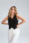 Corfu Waistcoat - Black - Large Short