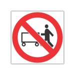 No Hand Trolleys Safety Sign PV9