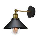 Harper Black And Antique Brass Metal Wall Light