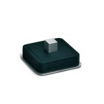 Trayan Square Black Silicone Coaster Set - 6 Piece