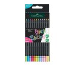 12 Black Edition Colour Pencils Neon & Pastel Colours