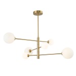 Balance Chandelier 6 Light Black Or Gold - Gold