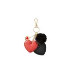 Love Charms Keyring -black red