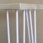 Henry Hairpin Server - Oak Water-based Matte White