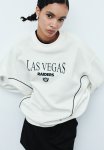 Oversized Printed Sweatshirt - White Multi