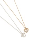 Mixed Metal Diamante Heart Necklaces 2-PACK