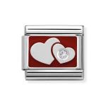 Composable Classic Red Heart And Cz Link