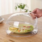 1PC Clear Pp Microwave Splatter Cover Transparent Dish Bowl Plate Serving Lid With Steam Vent Kitchen Gadget For Food Protection