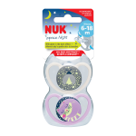 Silicone Space Night Soother Cat And Firefly 6-18 Months 2PACK