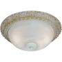 Bright Star Lighting - Fossil White Resin Base Ceiling Fitting With Alabaster Glass