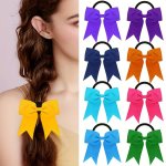 1 9PCS Hair Bows For Bow Hair Tie Solid Color Hair Rope Elastic Women Hair Accessories