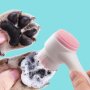 Ergonomic Pet Paw Cleaning Brush For Dogs & Cats - Durable Abs Rubber Pink