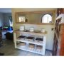 Farmhouse Server With Crates On Wheels