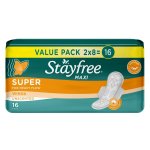 Stayfree Unscented Super Maxi Thick Pads 16 Pack