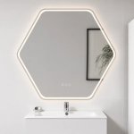 Colette Geometric Illuminated LED Bathroom Mirror With Defogger
