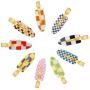 9 Pieces No Bend Hair Clips Checkerboard No Crease Curl Pins Flat Styling