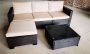 New Patio Wicker 4SEATER And Coffee Table Black And Beige