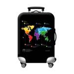 Printed Luggage Protector - World Wide Map - XL