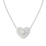 Domina Necklace With Heart Pendant With Cubic Zirconia