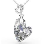 DESTINY Amora Drop Heart Necklace With Swarovski Crystals