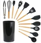 12 Piece Silicone Kitchen Utensils Set Silicone Food Clips Cooking Spoon Brush Tong Spatula Kitchen Tool Set