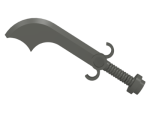 Parts Minifigure Weapon Sword Scimitar 43887 - Dark Grey