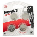 Energizer 4 PK 3V Lithium Coin Batteries CR2032 E000013800