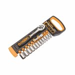 Tolsen Ratchet Handle With Socket Set 4-14MM 1 4 1X12PC