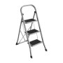 3-STEP Folding Step Ladder Grey