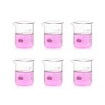 Labvida 6PCS 400ML Upgrated Thick Glass Beakers Griffin Low Form Beaker Set With Double Scale 3.3 Boro LVA029