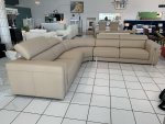 Walter 3+1+CORNER Leather Sofa W Built In Docking Station - Beige