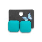 Fashion Earrings Square Stone - Assorted Colour