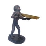 Standing Monkey With Metal Tray