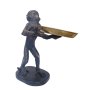 Standing Monkey With Metal Tray