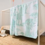 Amanda Cotton Baby - Wild Babies Seafoam bleach - 100 X 120 Cm