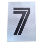 Reflective Sheeting Number 7 Black And White 12CM