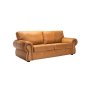 - Mfuzo Genuine Leather 3 Seater Couch - Pecan