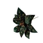 Emerald Velvet Poinsettia With Diamonds Stem 60CM